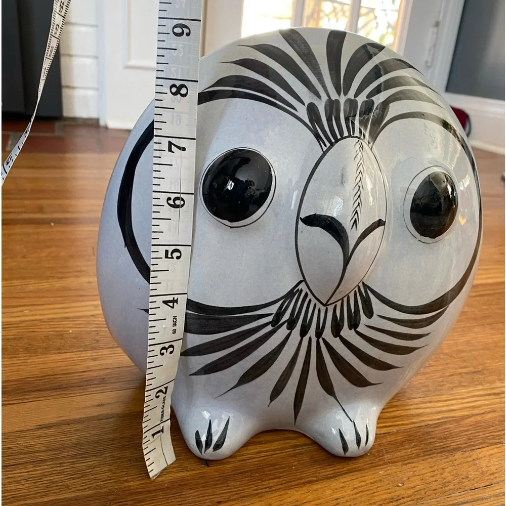 Vintage Tonala Mexican Pottery Owl